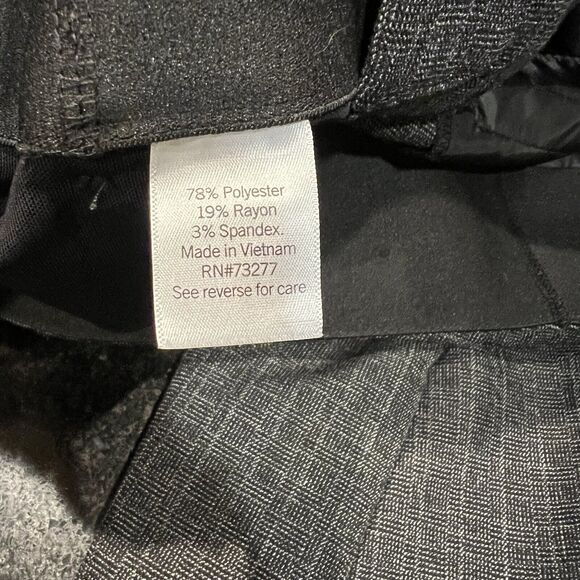 Nine West Pants Womens Sz 14 Gray Black Bootcut Checkered Trousers Dress Pants L - Picture 15 of 16